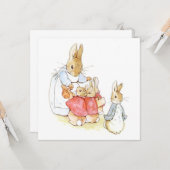 Peter Rabbit und seine Schwester (von Beatrix Pott Karte (Vorderseite/Rückseite Beispiel)