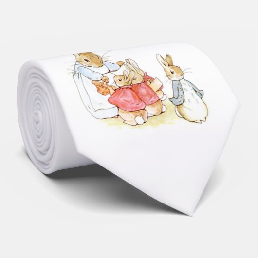 Peter Rabbit und seine Schwester (von Beatrix Pott Krawatte (Gerollt)