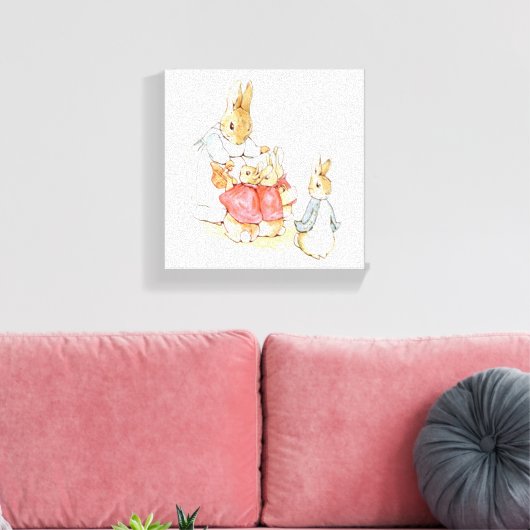 Peter Rabbit und seine Schwester (von Beatrix Pott Leinwanddruck (Insitu (Wohnzimmer))