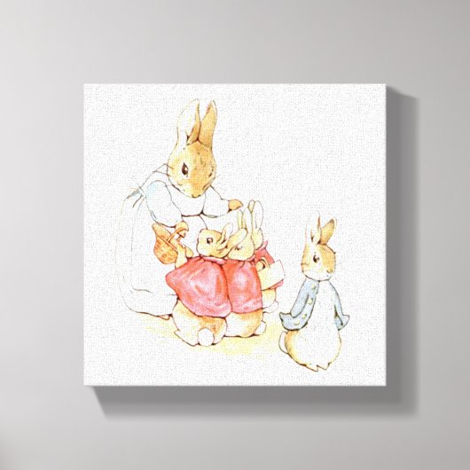 Peter Rabbit und seine Schwester (von Beatrix Pott Leinwanddruck (Vorderseite)