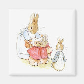 Peter Rabbit und seine Schwester (von Beatrix Pott Magnet (Vorne)