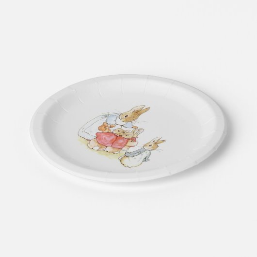 Peter Rabbit und seine Schwester (von Beatrix Pott Pappteller (Schrägansicht)