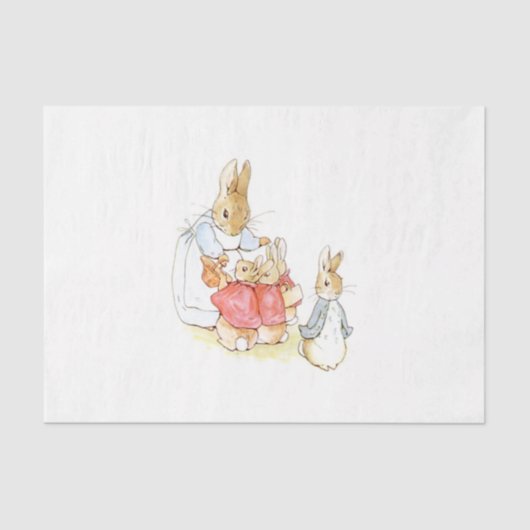 Peter Rabbit und seine Schwester (von Beatrix Pott Seidenpapier (Vorderseite)
