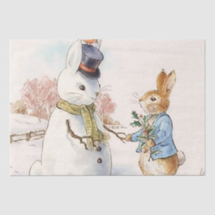 Peter Rabbit und Snowman von Beatrix Potter Seidenpapier