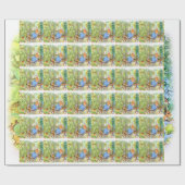 Peter Rabbit Under Garden Fence Geschenkpapier (Flach)