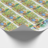 Peter Rabbit Under Garden Fence Geschenkpapier (Ecke)