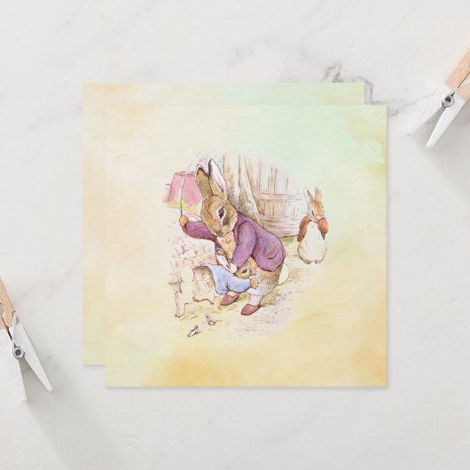 Peter Rabbit Vater und Sohn Karte (Vorderseite/Rückseite Beispiel)