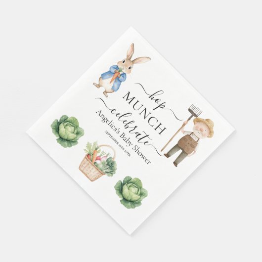 Peter Rabbit Veggies Herr McGreggor Garden Party Serviette (Ecke)