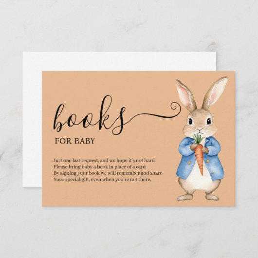 PETER RABBIT VEGIE BASKET BÜCHER FÜR BABY BEGLEITKARTE (Vorne/Hinten)