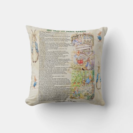 Peter Rabbit von Beatrix Potter Kissen (Vorderseite)