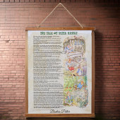 Peter Rabbit von Beatrix Potter Wandteppich Mit Holzrahmen