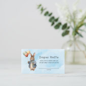 Peter Rabbit Watercolor Baby Boy Diaper Raffle Visitenkarte (Stehend Vorderseite)