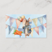 Peter Rabbit Watercolor Baby Boy Diaper Raffle Visitenkarte (Rückseite)
