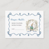 Peter Rabbit Watercolor Diaper Raffle Blue Wreath Begleitkarte (Vorderseite)