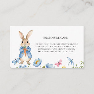 Peter Rabbit Watercolor Florals Spring Flowers Begleitkarte