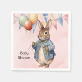 Peter Rabbit Watercolor Girl Babydusche Serviette (Vorderseite)