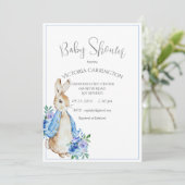 Peter Rabbit Watercolor Kinderdusche Einladung (Stehend Vorderseite)