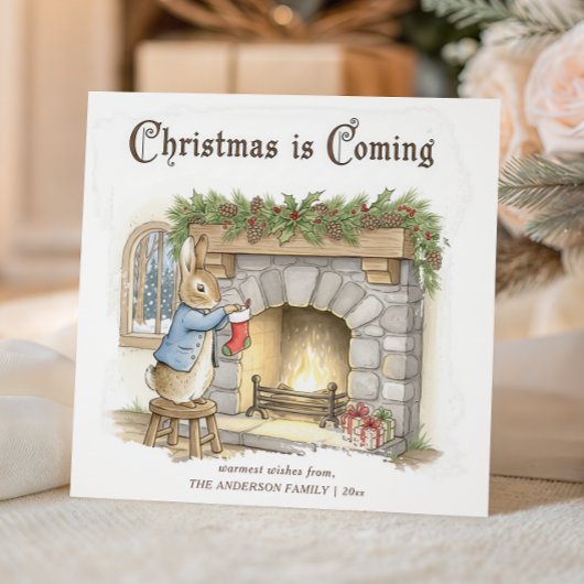 Peter Rabbit Weihnachtlich Feiertagskarte