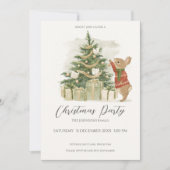 Peter Rabbit Weihnachtsbaum Einladung (Vorderseite)