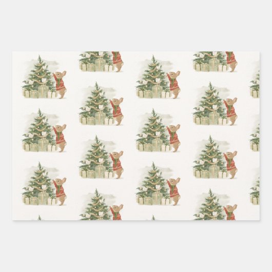 Peter Rabbit Weihnachtsbaum Geschenkpapier Set (Vorderseite)