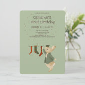 Peter Rabbit Weihnachtsgeburt Einladung (Stehend Vorderseite)