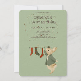 Peter Rabbit Weihnachtsgeburt Einladung