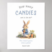 Peter Rabbit Wie viele Candies Baby Duschgame Poster (Vorne)