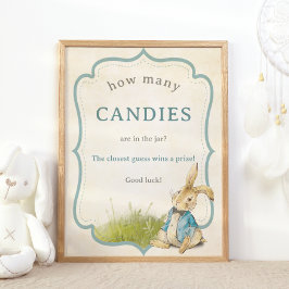 Peter Rabbit Wie viele Candies Baby Duschgame Poster
