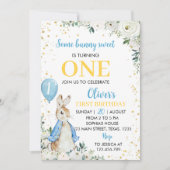 Peter Rabbit Wildblume Einladung zum Geburtstag (Vorderseite)