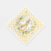 Peter Rabbit Wildblume Gingham Baby Dusche Neutra Serviette (Ecke)