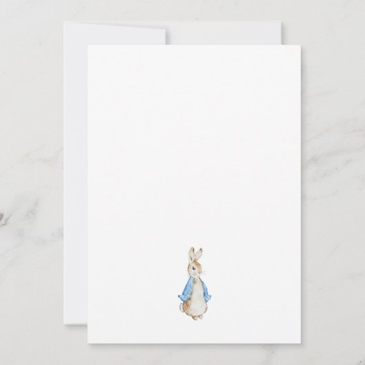 Peter Rabbit Wildblume Kinderdusche Einladung (Rückseite)