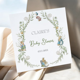 Peter Rabbit Wildblume Watercolor Kinderdusche Serviette