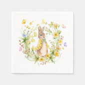 Peter Rabbit Wildblumen Baby Party Paper Napkins Serviette (Vorderseite)