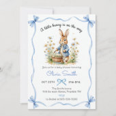 Peter Rabbit Wildflower Baby Shower Invitation Einladung (Vorderseite)