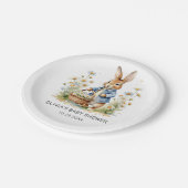 Peter Rabbit Wildflower Baby Shower Paper Plates Pappteller (Schrägansicht)