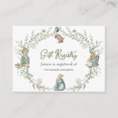 Peter Rabbit Wildflower Gift Registry Begleitkarte (Vorderseite)