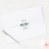 Peter Rabbit Winter Baby Shower Runder Aufkleber (Umschlag)