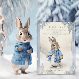 Peter Rabbit Winterurlaub Dankeskarte