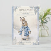 Peter Rabbit Winterurlaub Dankeskarte (Stehend Vorderseite)