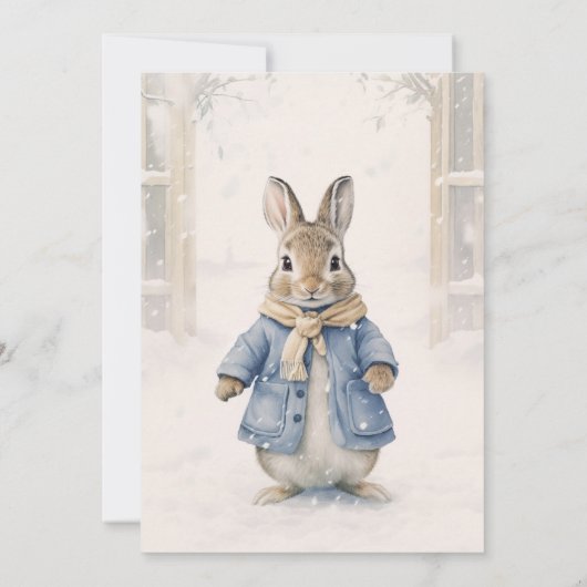 Peter Rabbit Winterurlaub Dankeskarte (Rückseite)