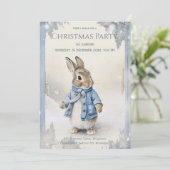 Peter Rabbit Winterurlaub Einladung (Stehend Vorderseite)