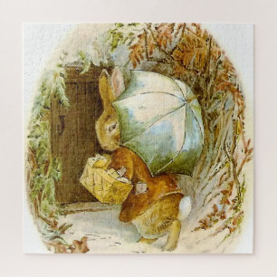 “Peter Rabbit with Winter Umbrella” by Beatrix Pot Puzzle