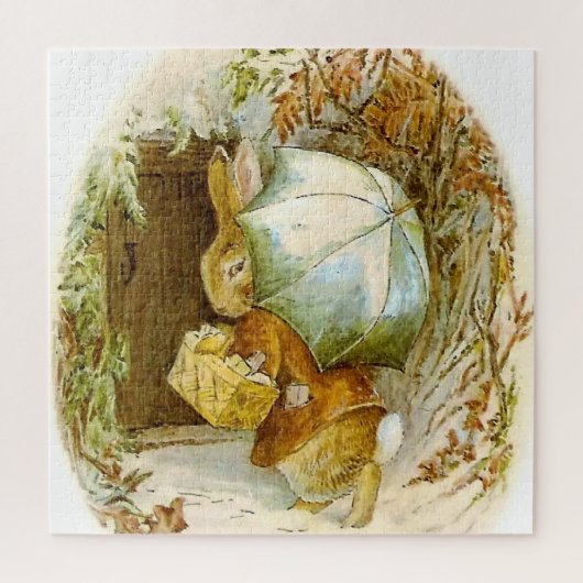 “Peter Rabbit with Winter Umbrella” by Beatrix Pot Puzzle (Vertikal)