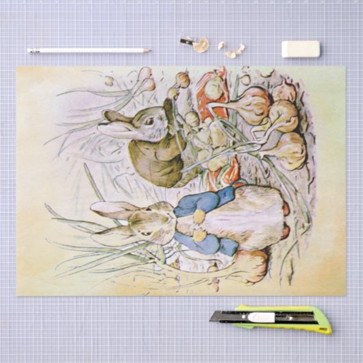 Peter Rabbit (Zwiebel) Gewebepapier Seidenpapier (Handwerk)