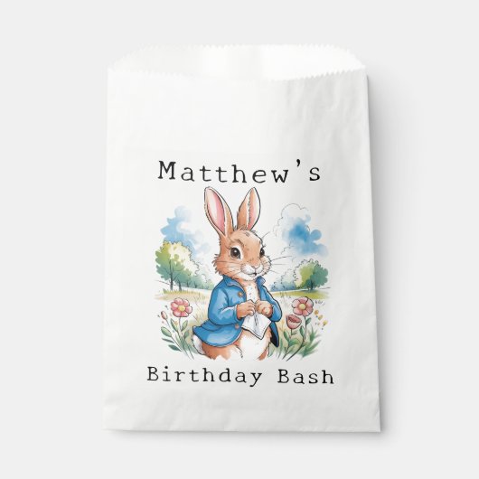 Peter Rabbit's Garden Boy Birthday Bash Geschenktütchen (Vorderseite)