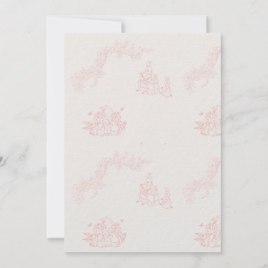 Peter Rabbit's Mutter-Baby-Dusche Einladung (Rückseite)