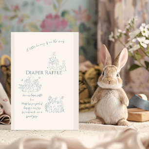 Peter Rabbit's Mutter Baby Duwer Diaper Raffle Begleitkarte