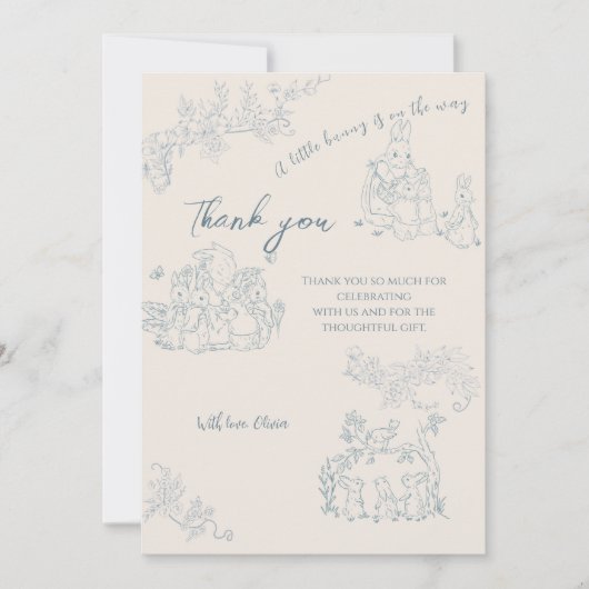Peter Rabbits Mutter Baby Shower Danke (Vorderseite)