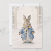 Peter Rabbit's Winter Holidays Baby Shower Einladung (Rückseite)