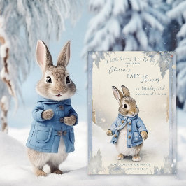 Peter Rabbit's Winter Holidays Baby Shower Einladung